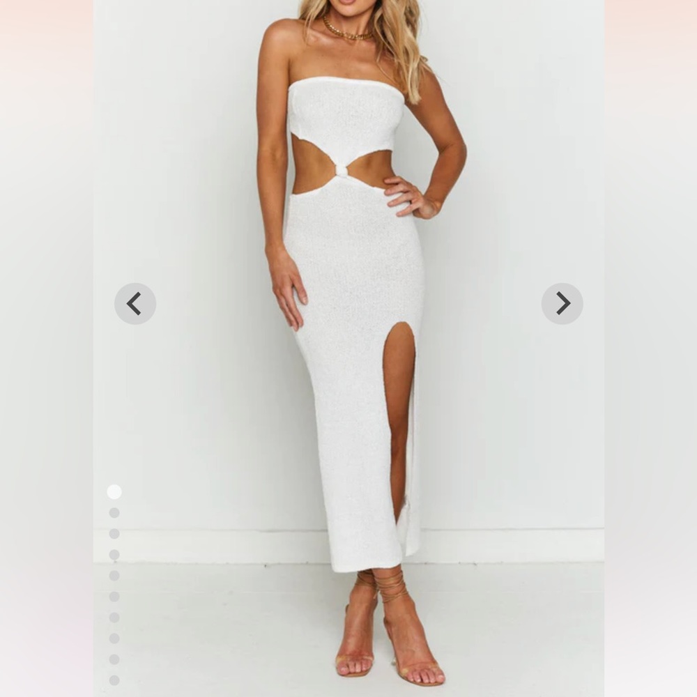Strapless white cut out dress - Picture 1 of 4